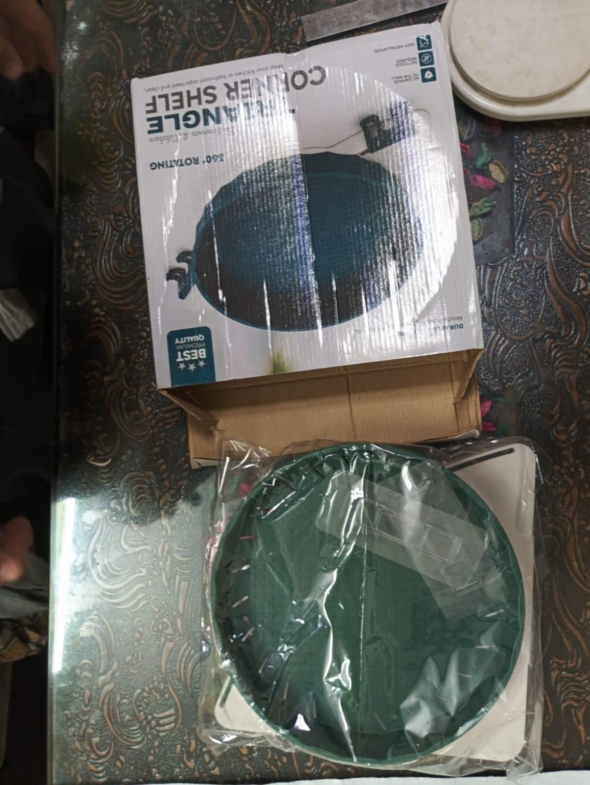 360 Triangular Rotating Corner Shelf